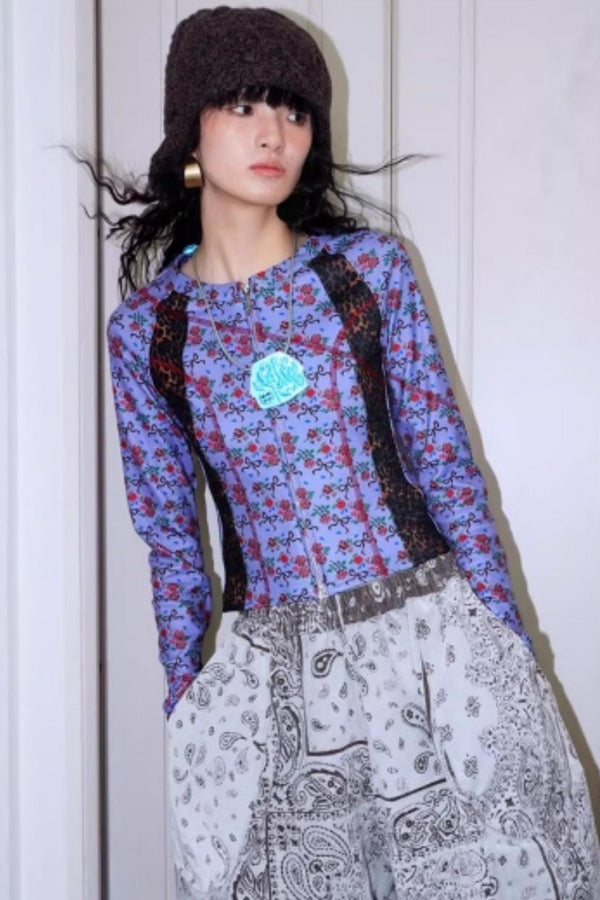 Vintage Leopard Velvet T-Shirt