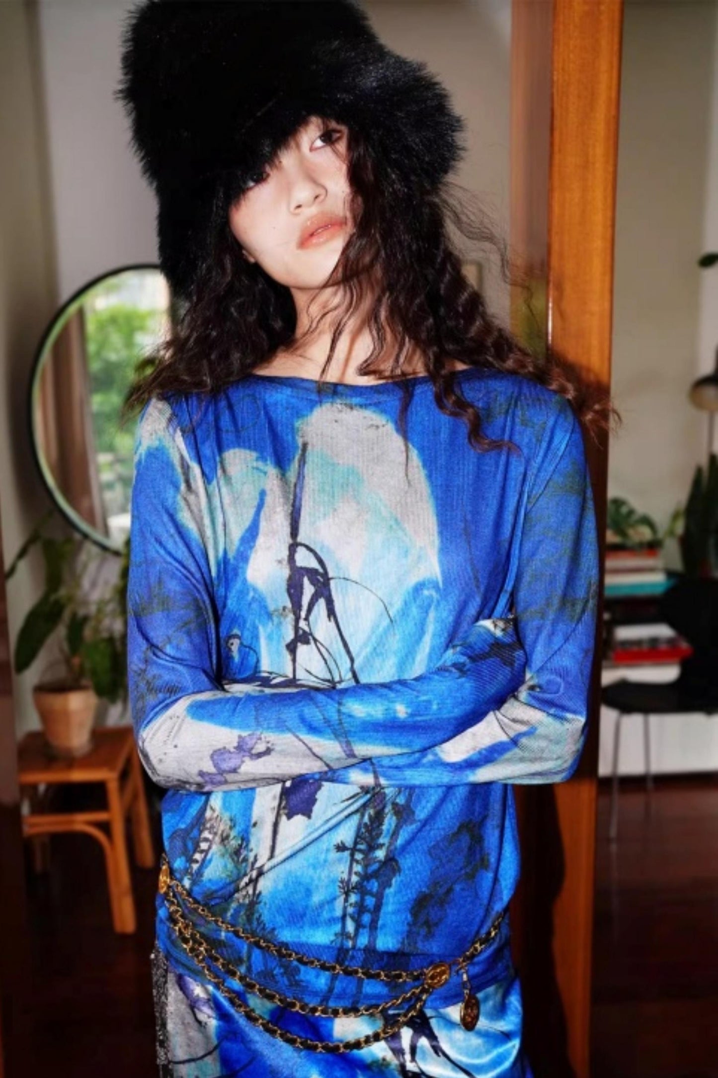 Autumn Niche Printed Sleeve Top