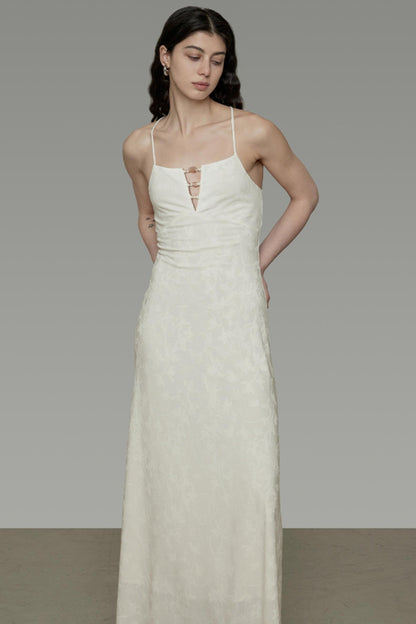 Sleeveless Halter Maxi Dress