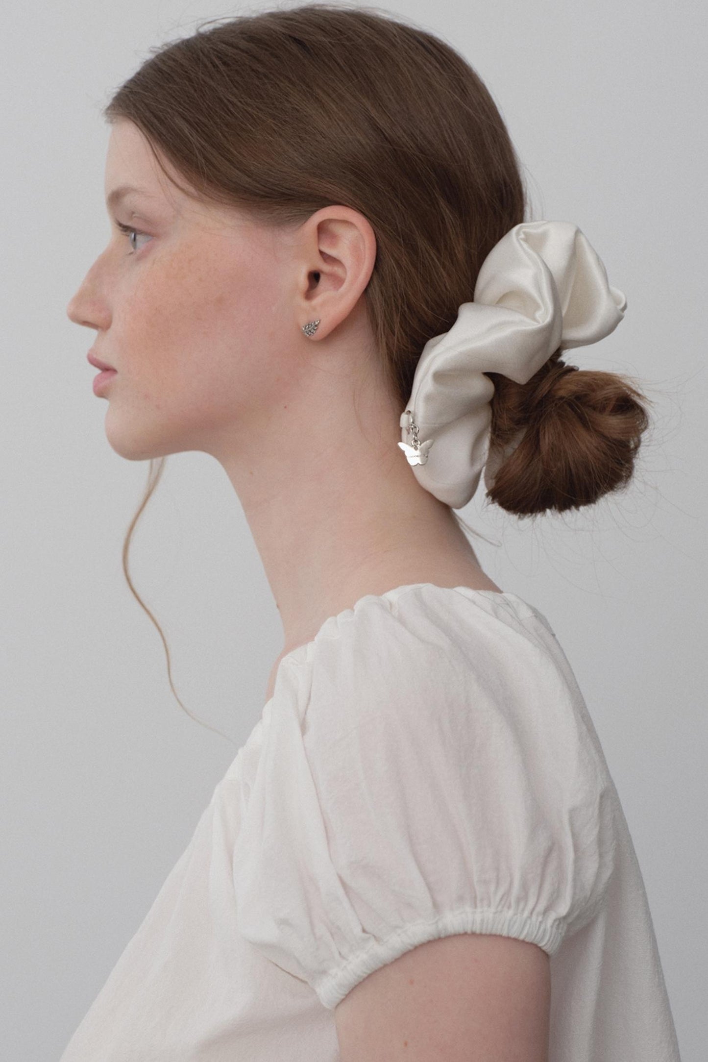 Satin Marble Hair Ribbon