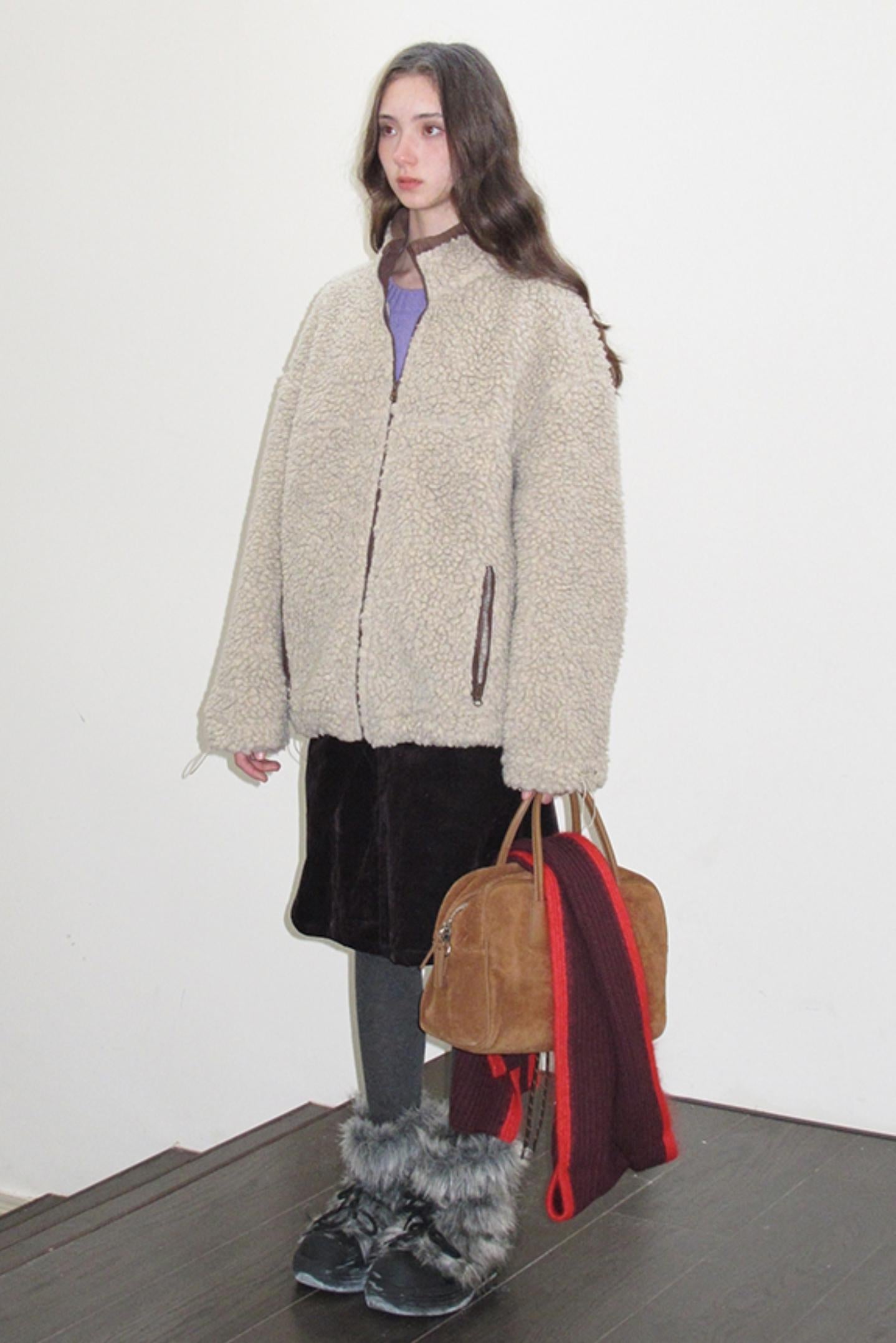 Snow Kiss Latte Plush Coat