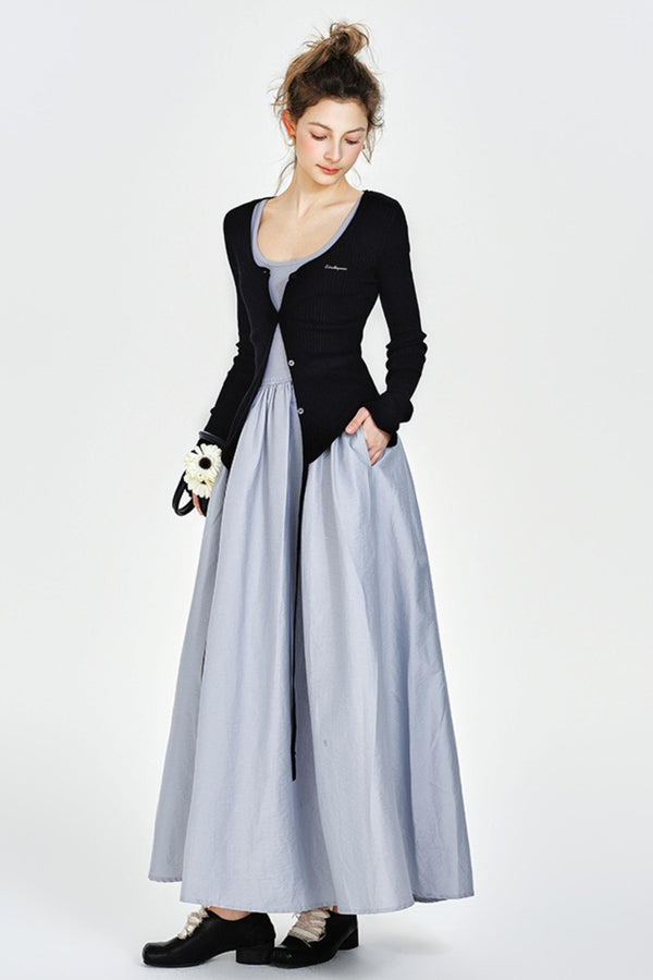 Chic Patchwork Dress Set-Up