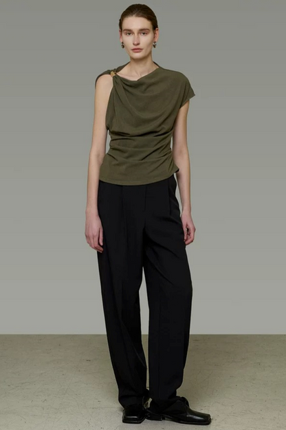 Unspoken Twist Knot Blouse