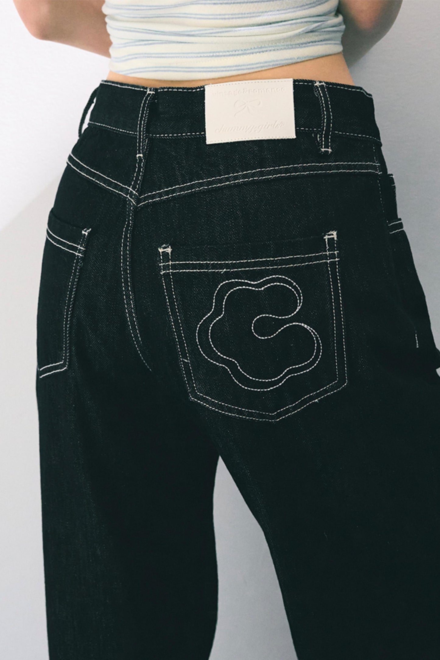 Original Cow Color Wide Leg Jeans