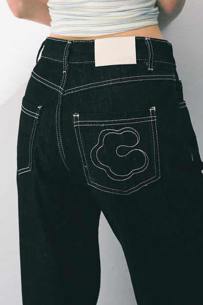 Original Cow Color Wide Leg Jeans