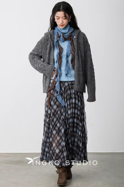 Misty Blue Latte Scarf