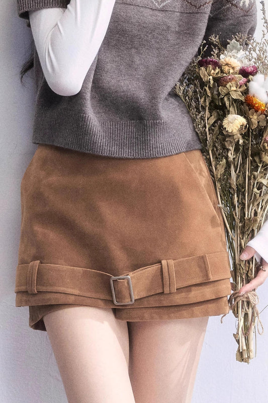 Vintage Suede Winter Skirt