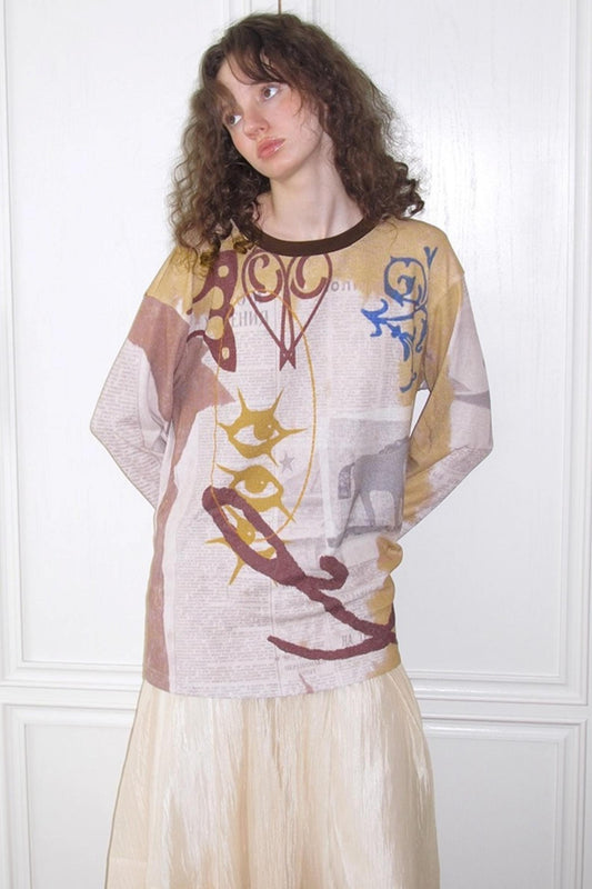 Print Long-Sleeved T-Shirt