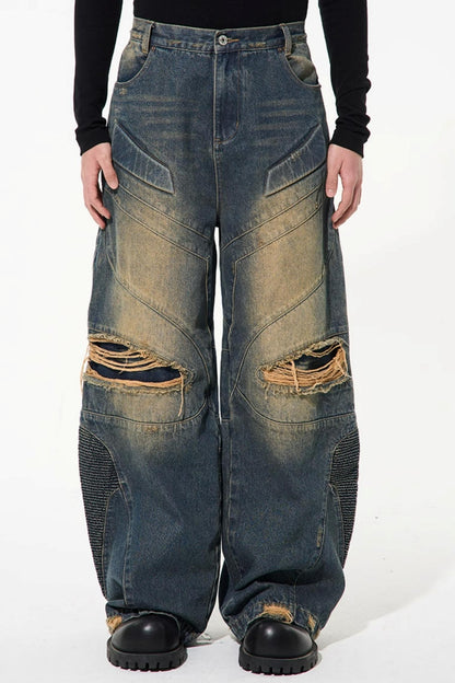 Distressed Denim Jeans