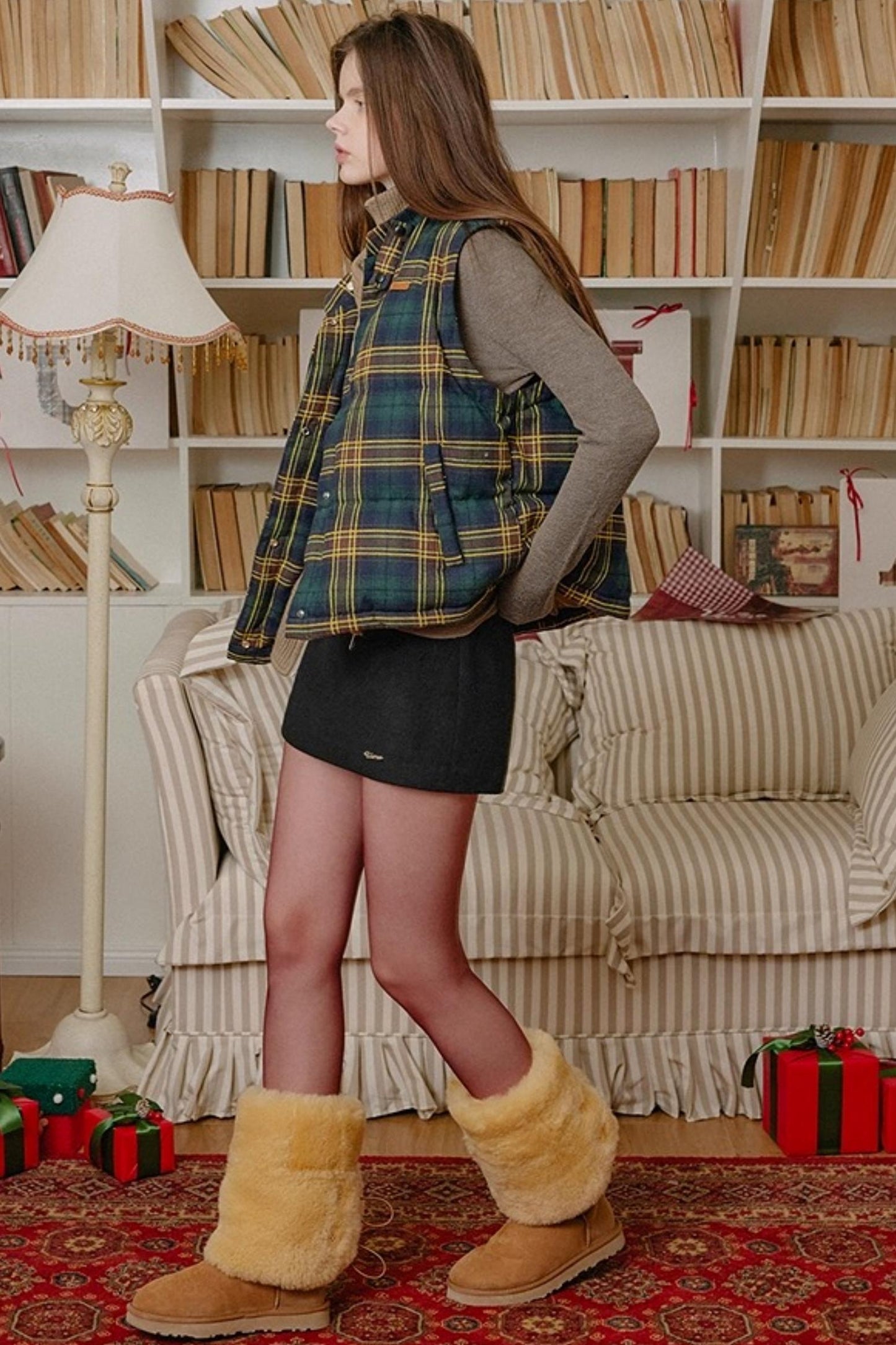 Retro Woolen A-Line Skirt