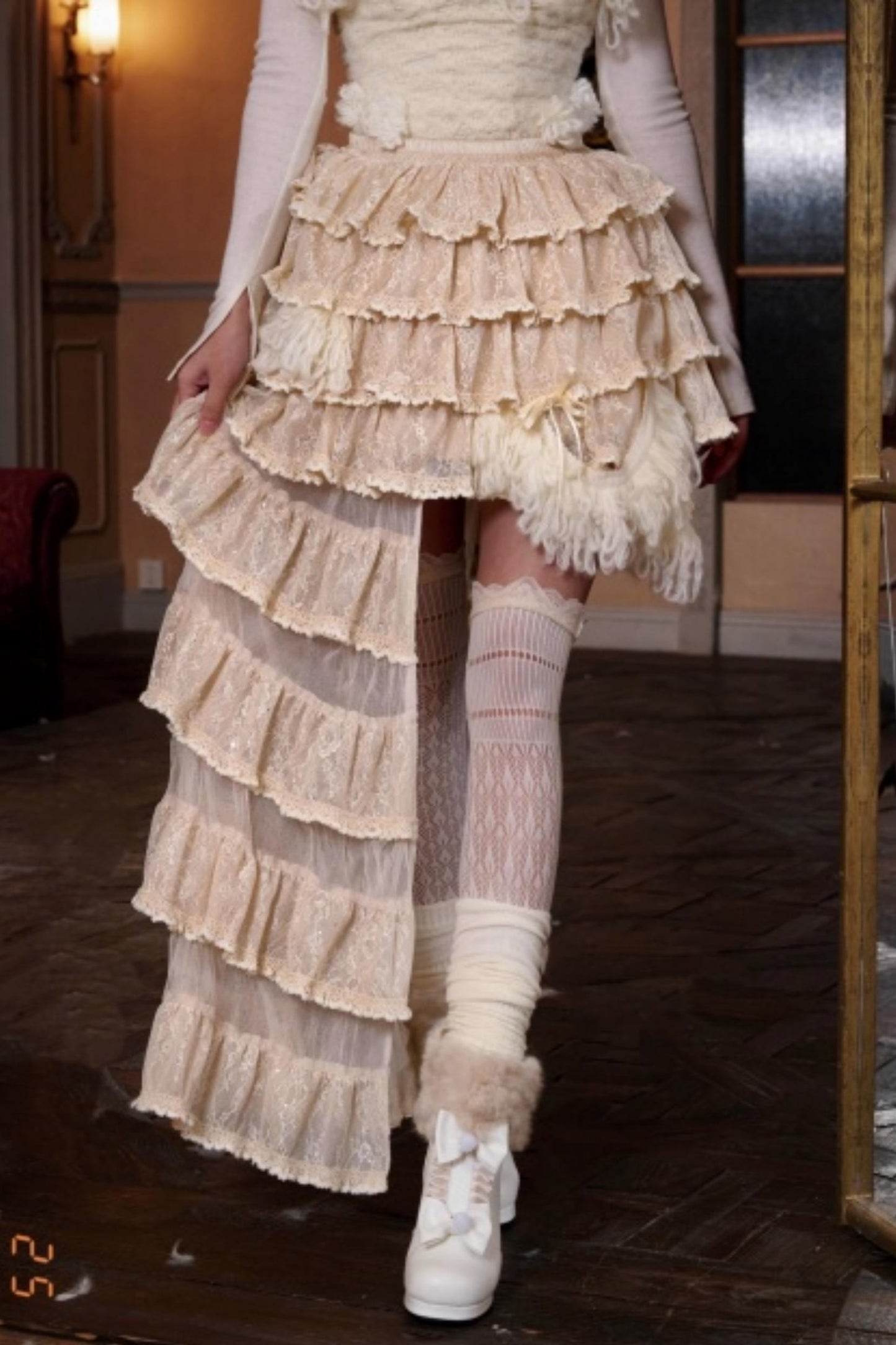 Lace Cake Irregular Multi-Layer Skirt