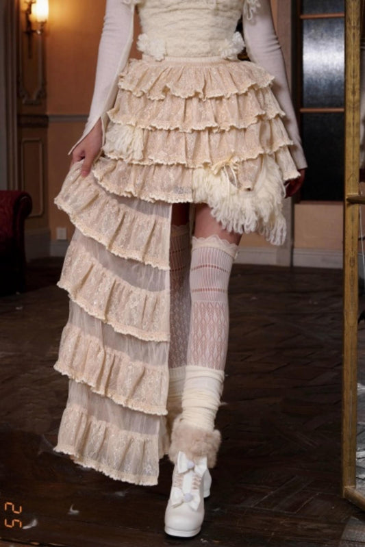 Lace Cake Irregular Multi-Layer Skirt