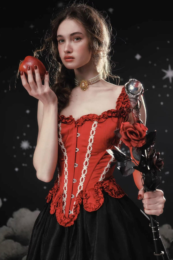 Red Retro Corset Vest Set-Up