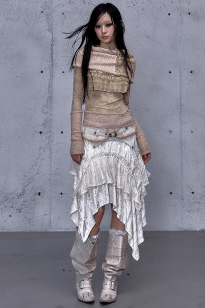 Retro Velvet Lace Skirt