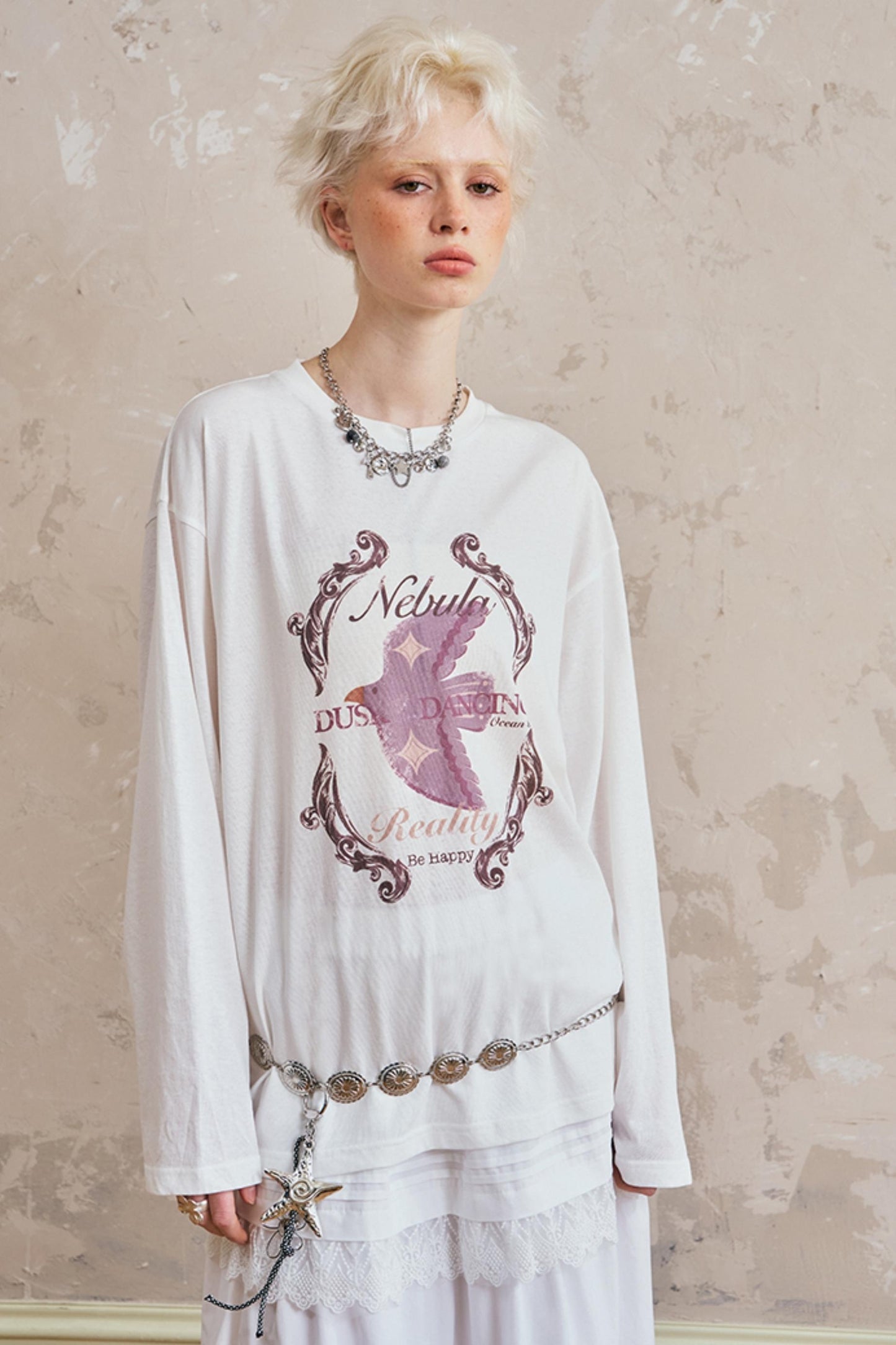 Hien Print Long T-Shirt