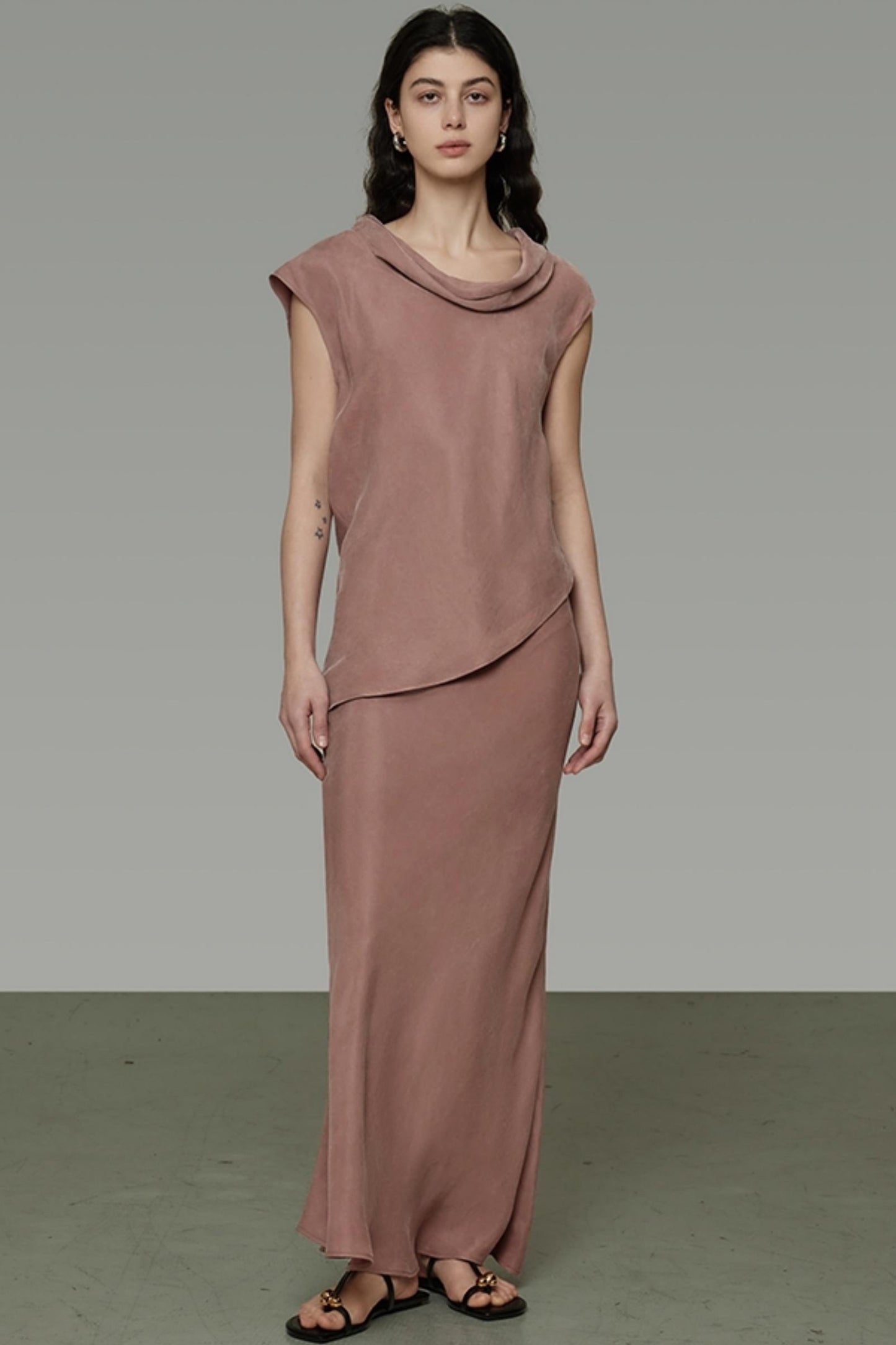 Chic Draped Bustier Skirt