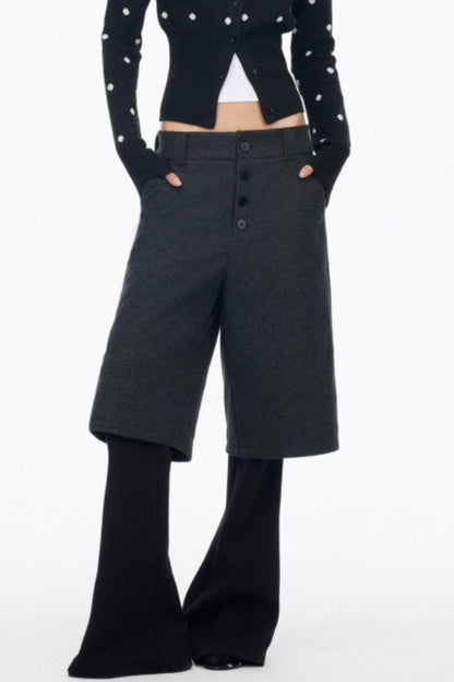 High-End Layered Bootcut Pants