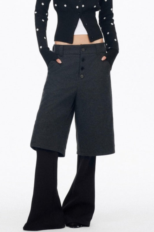 High-End Layered Bootcut Pants