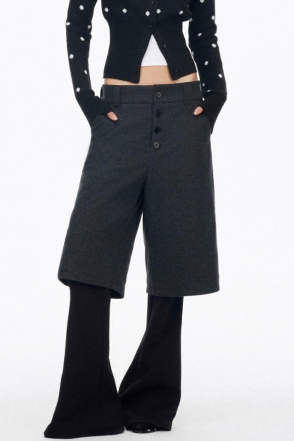 High-End Layered Bootcut Pants