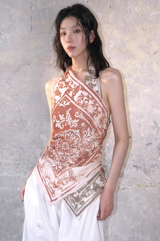 Silk Scarf Print Camisole