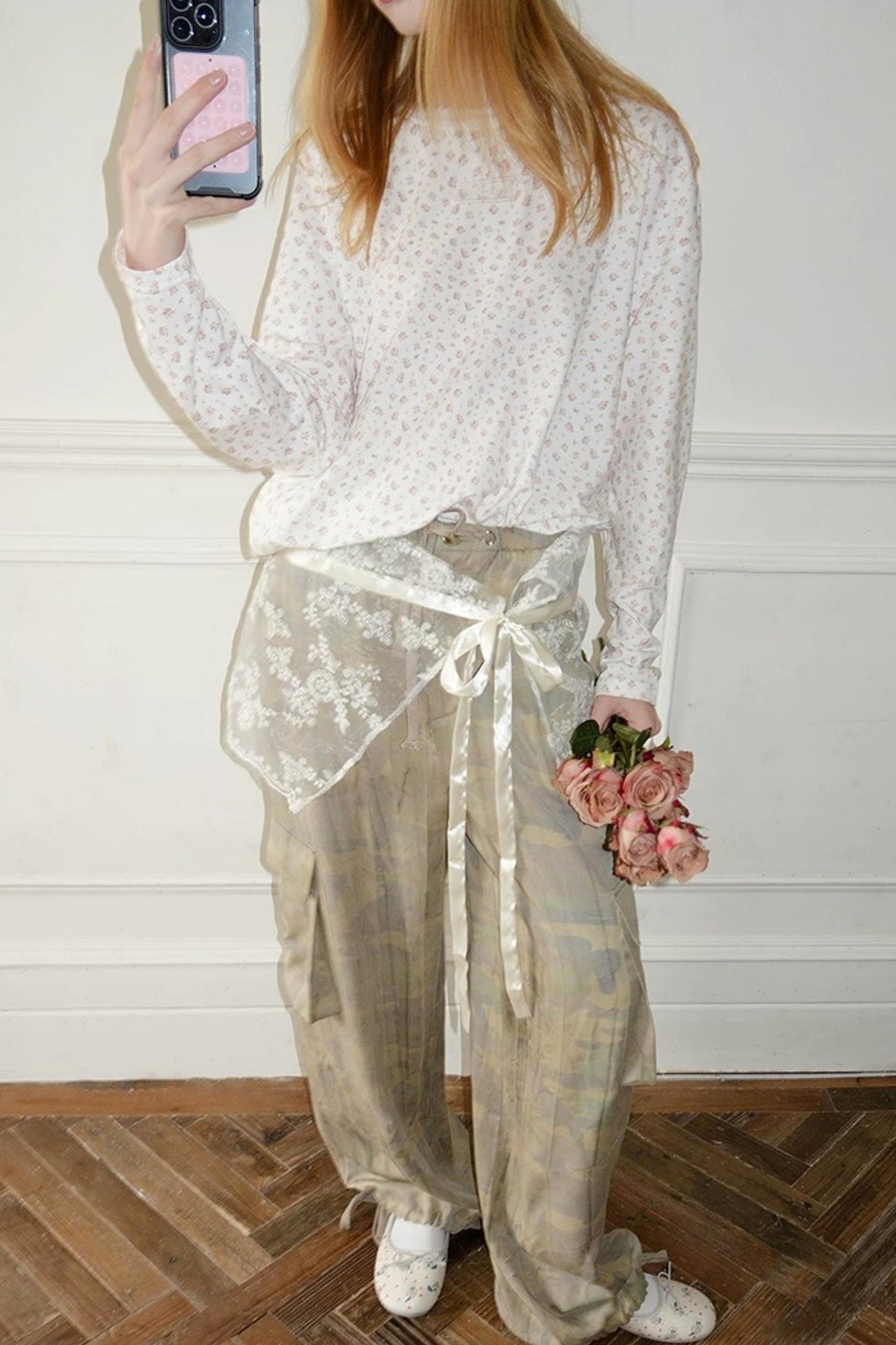 White Floral Lace Sweater