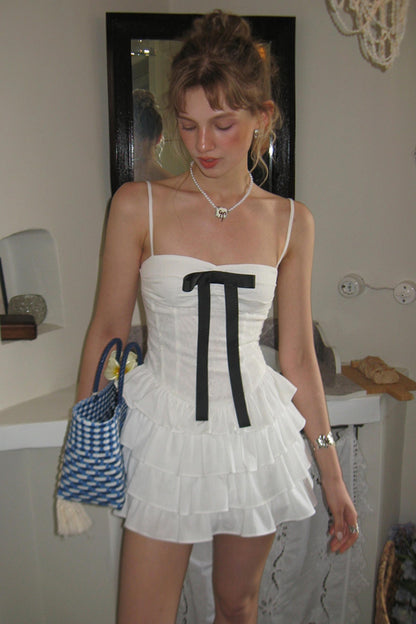 Seine White Lace A-Line Slip Dress