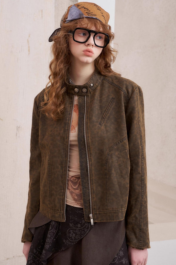 Washed Short Shoulder Jacket