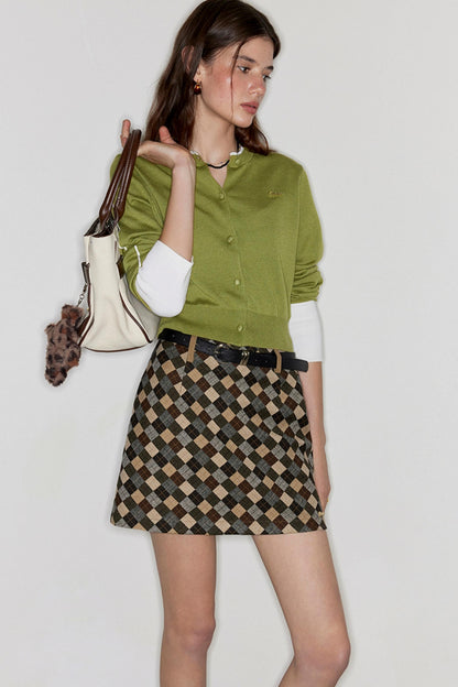 Wool Slim Fit Knit Top