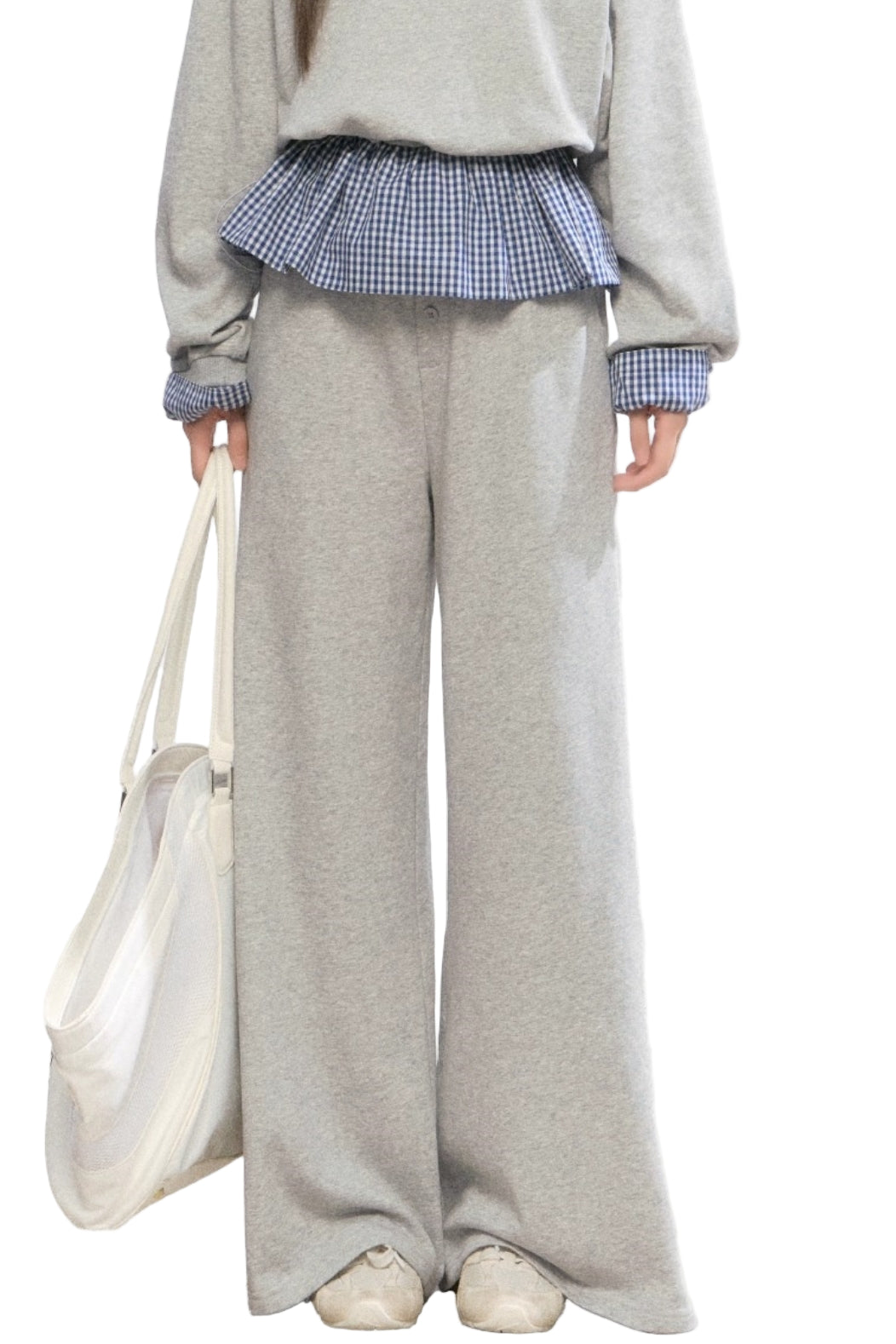 Fake Layered Contrast Knit Top Set-Up