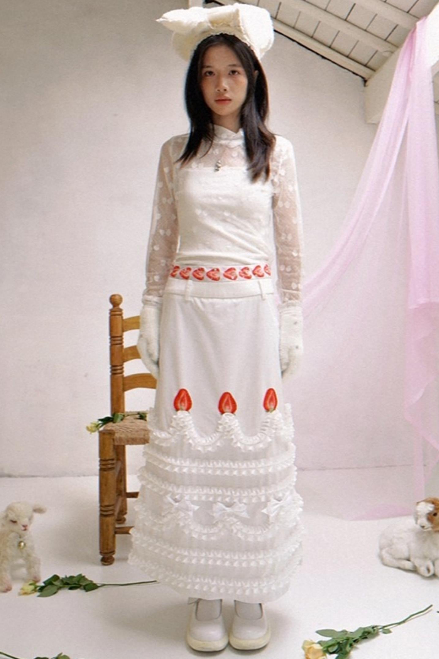 Happy Strawberry Cake Skirt