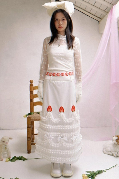 Happy Strawberry Cake Skirt