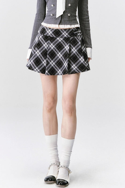 Vintage Pleated A-Line Skirt