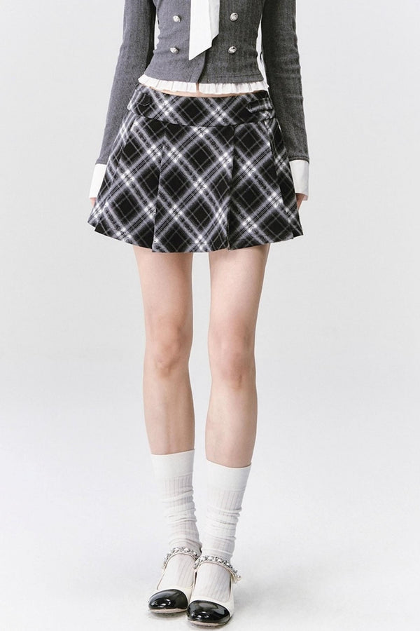 Vintage Pleated A-Line Skirt