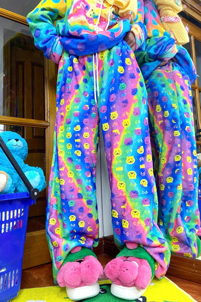 Cat Fleece-Lined Pants