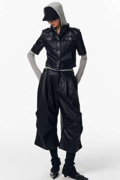 Drawstring Hooded Stretchy Top