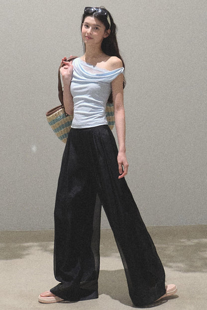 Pearlescent Wide Leg Trousers