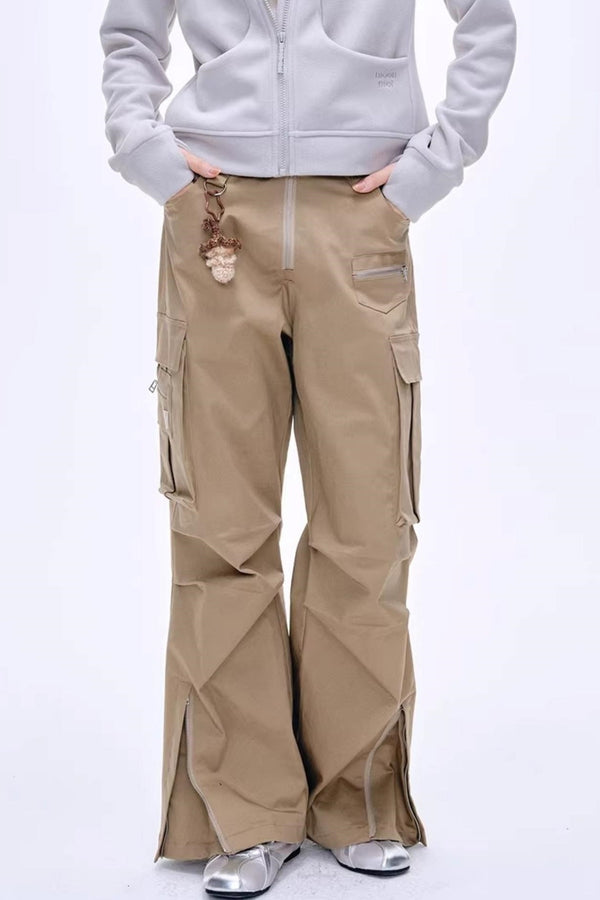 Vintage Pleated Workwear Pants