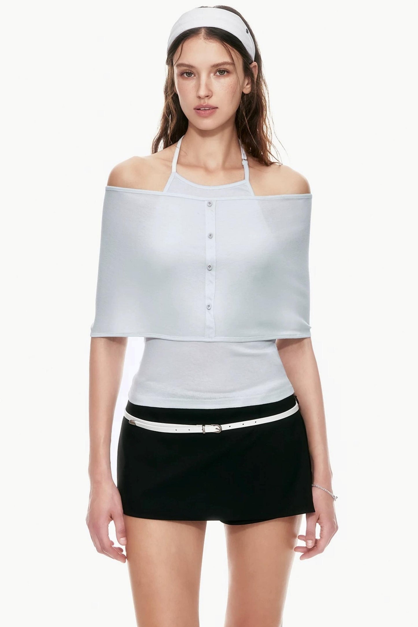 Halter Neck Cape Top Set