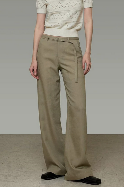 High-Waisted Casual Pants