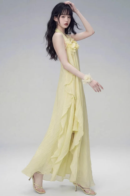 Halter Neck Design Long Dress