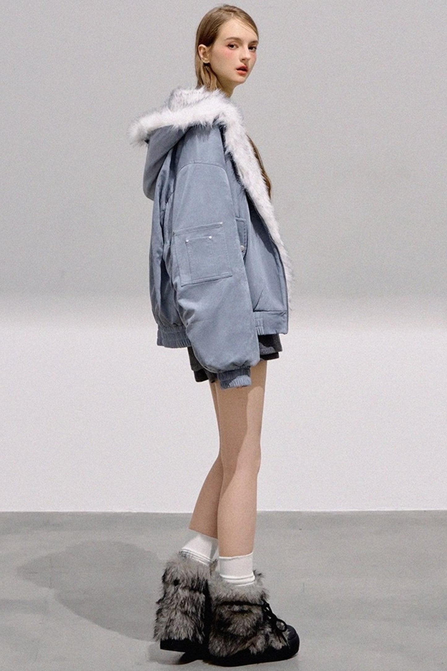 Texture Thickened Plush Jacket