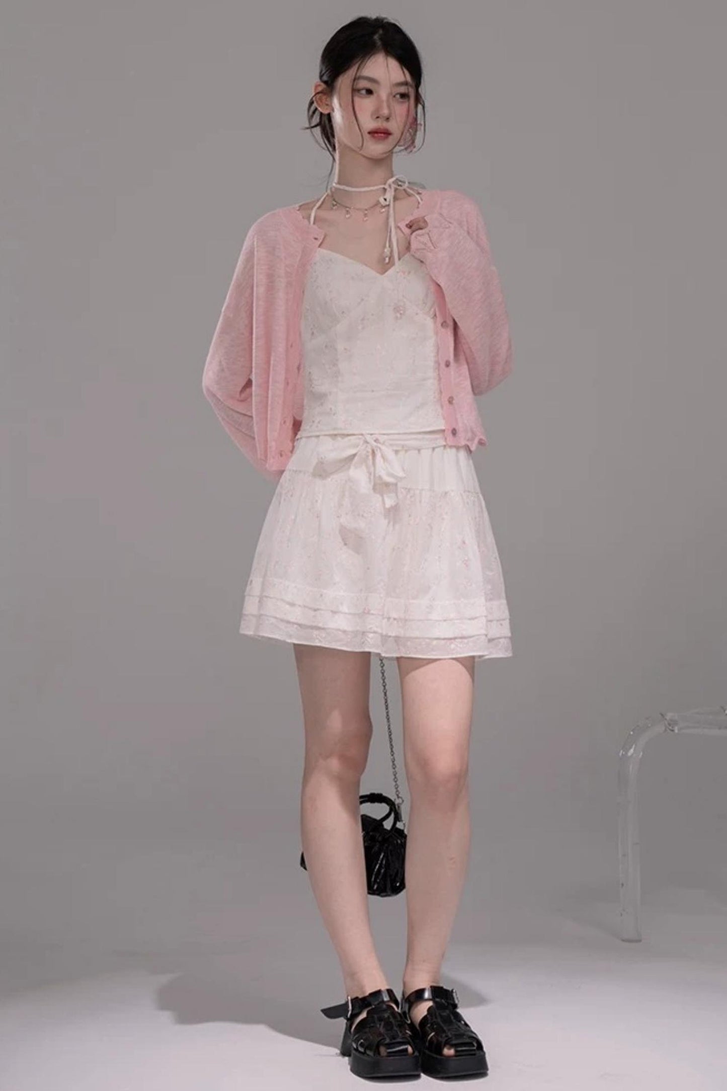 Peach Star Knit Cardigan