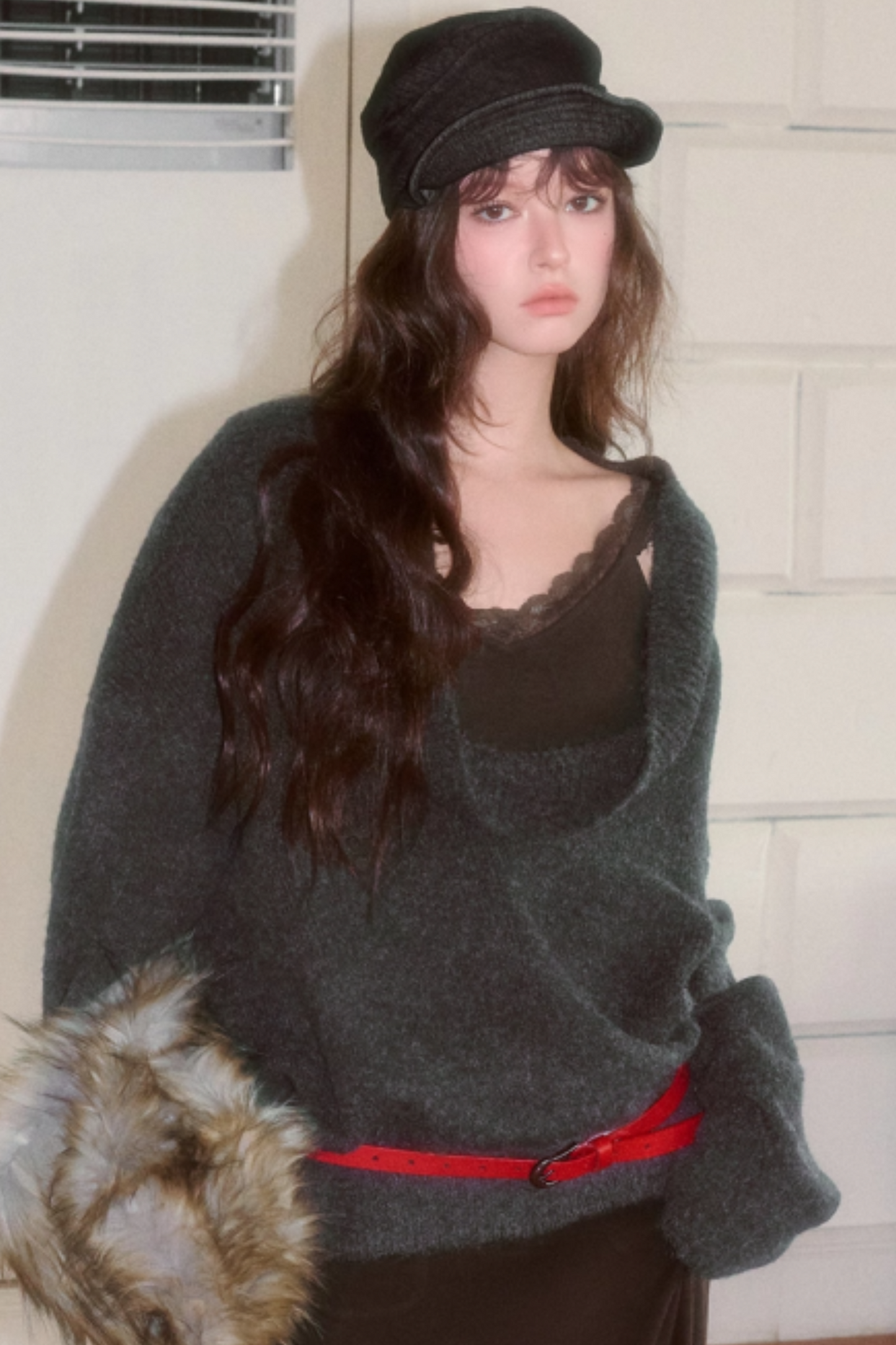 Retro Swing Collar Lazy Style Sweater