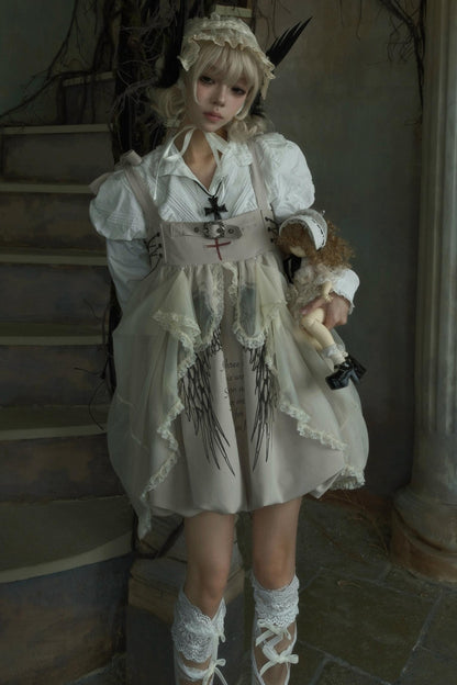 Cross Wing Mesh Doll Dress