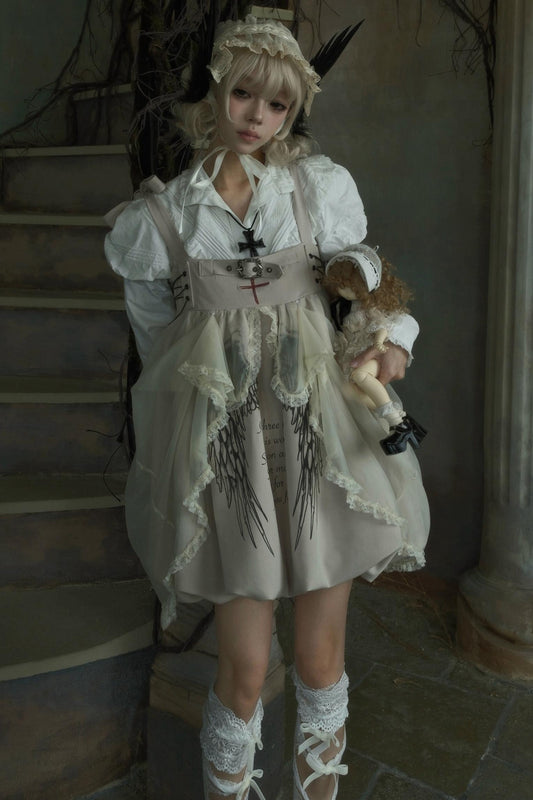 Cross Wing Mesh Doll Dress