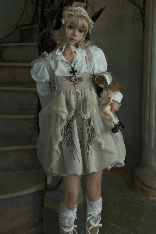 Cross Wing Mesh Doll Dress