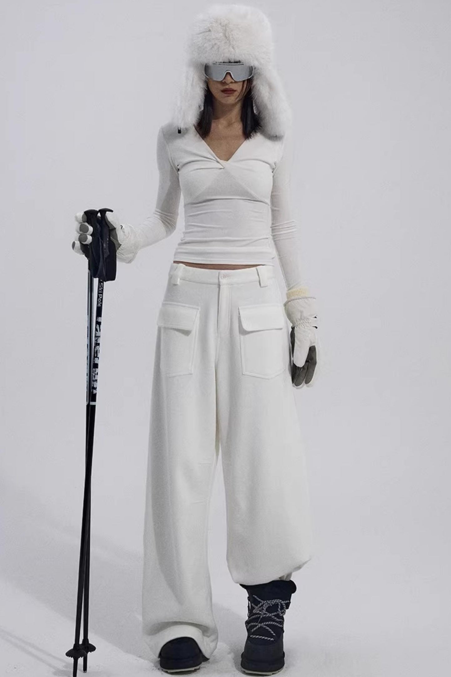 Chest Twist Pleated Winter Top