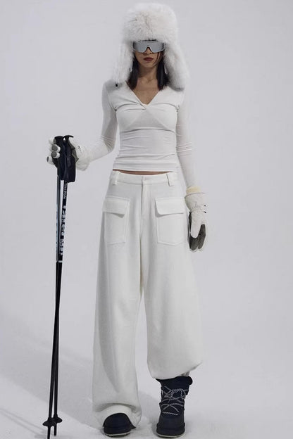 Chest Twist Pleated Winter Top