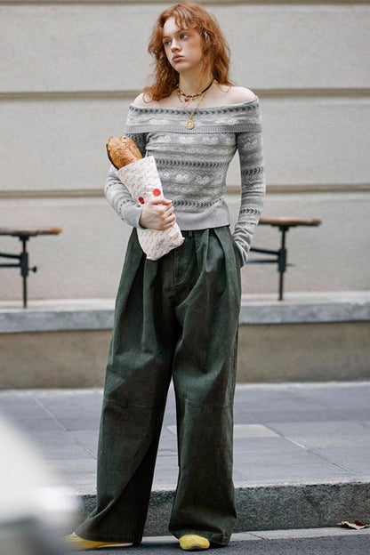 Waist Pleated Cargo Pants