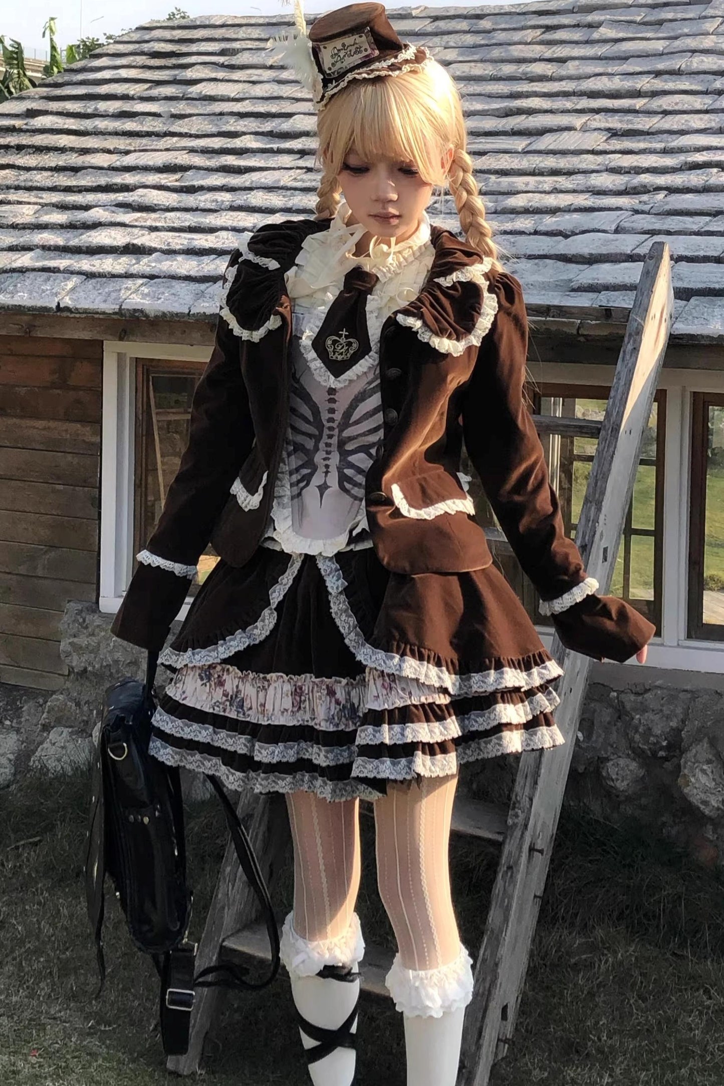 Retro Velvet Lace Blazer